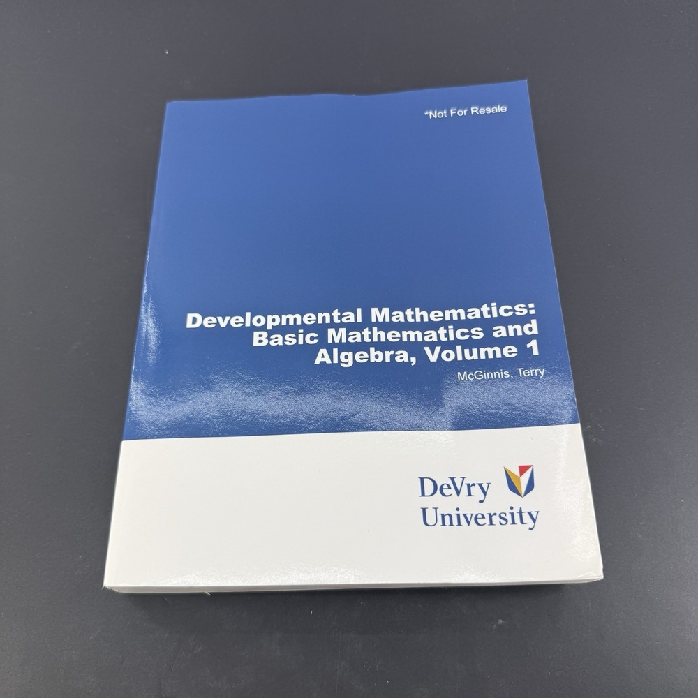 Developmental Mathematics: Basic Mathematics and Algebra 2 Devry University